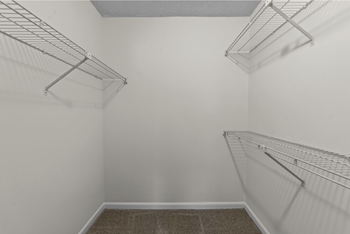 Spacious closet view